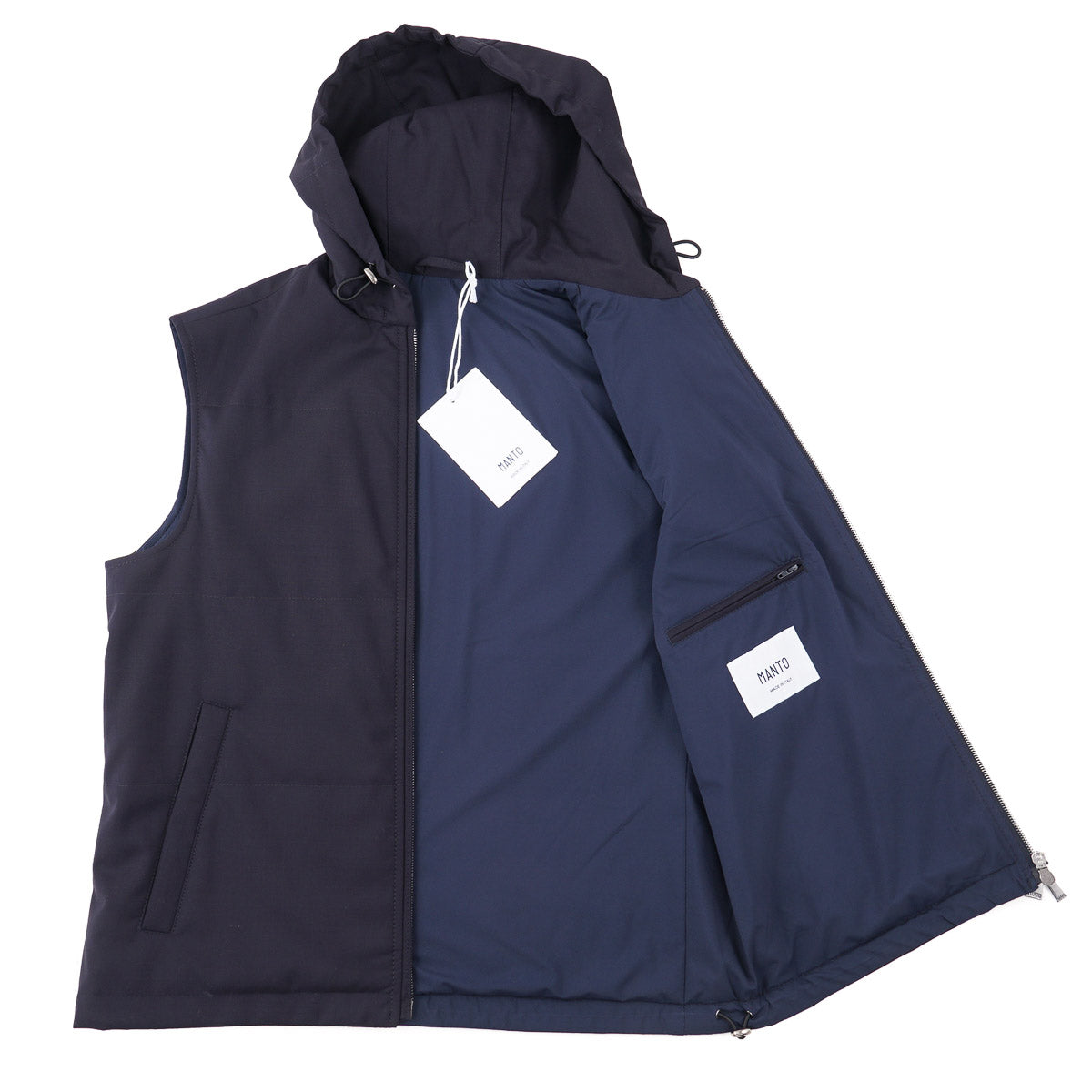 Lightweight Insulated Wool Vest with Hood - Top Shelf Apparel