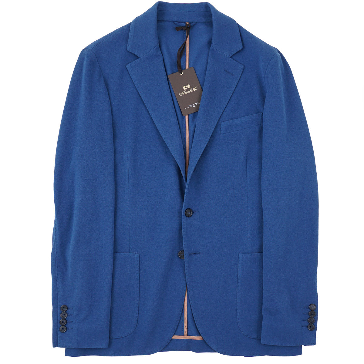 Enrico Mandelli Pique Knit Cotton Blazer