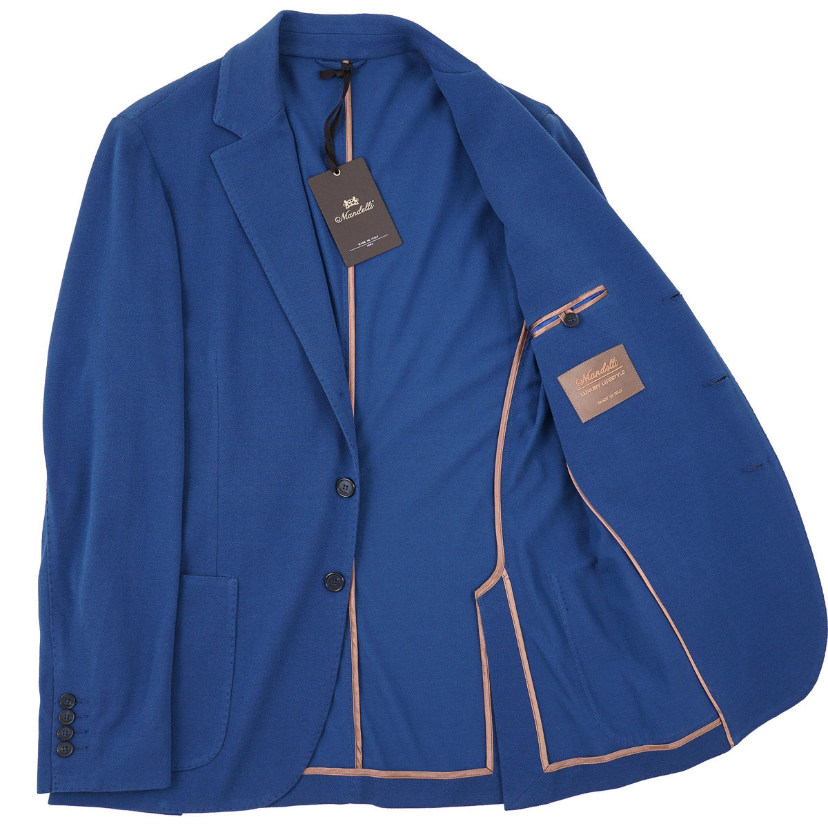 Enrico Mandelli Pique Knit Cotton Blazer