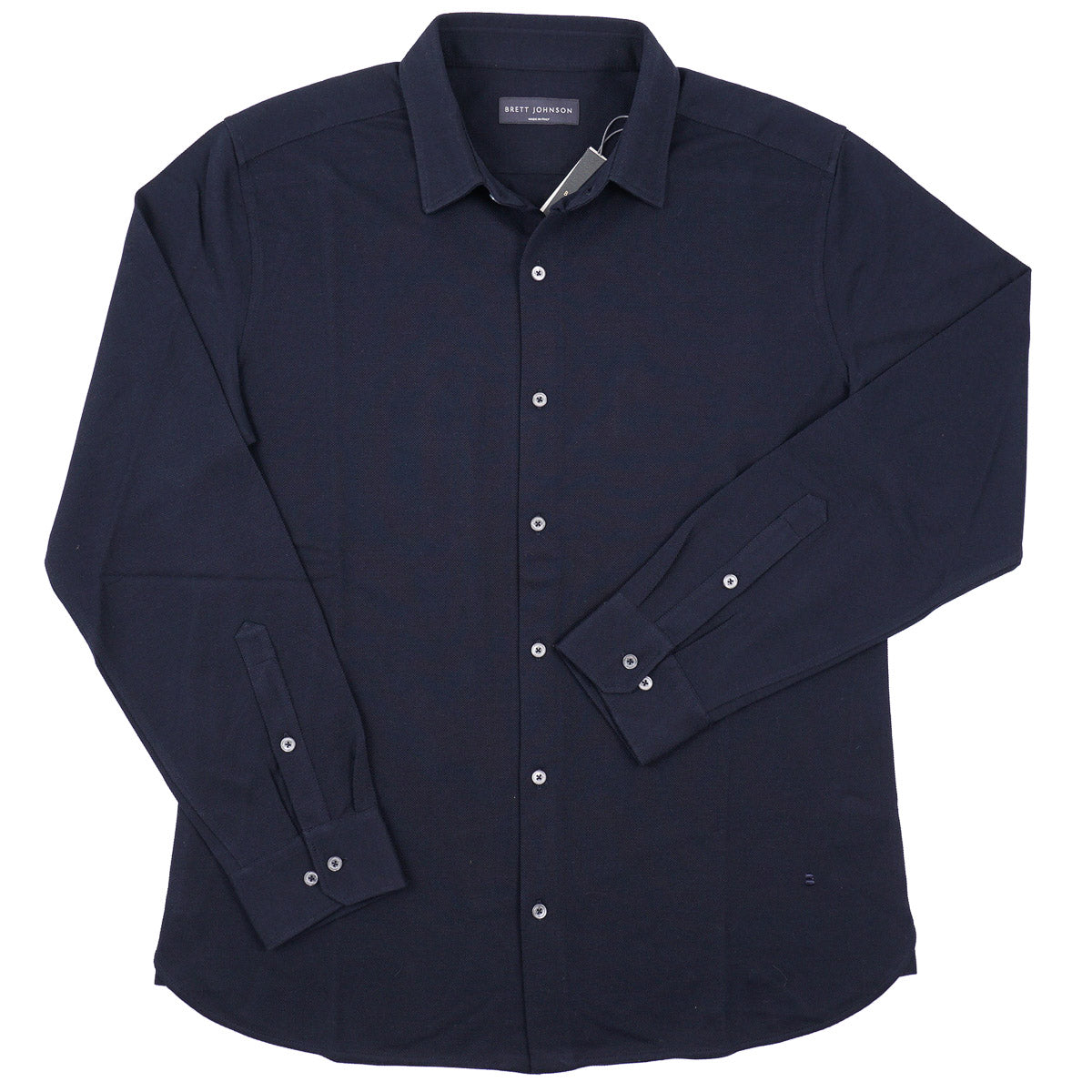 Brett Johnson Pique Silk-Cotton Shirt