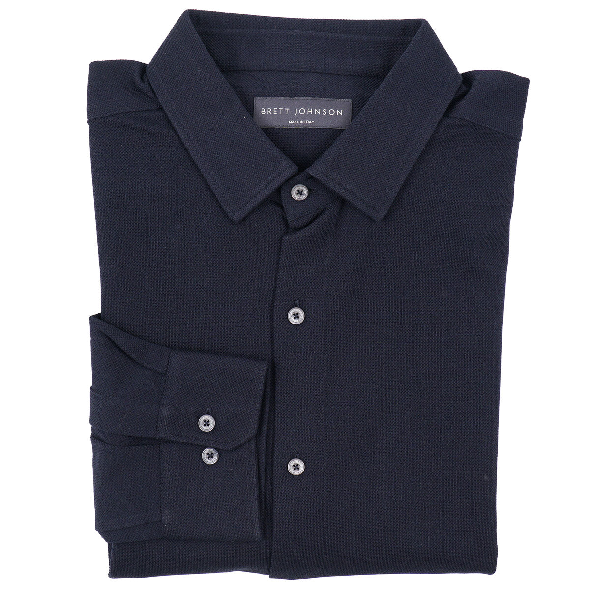 Brett Johnson Pique Silk-Cotton Shirt