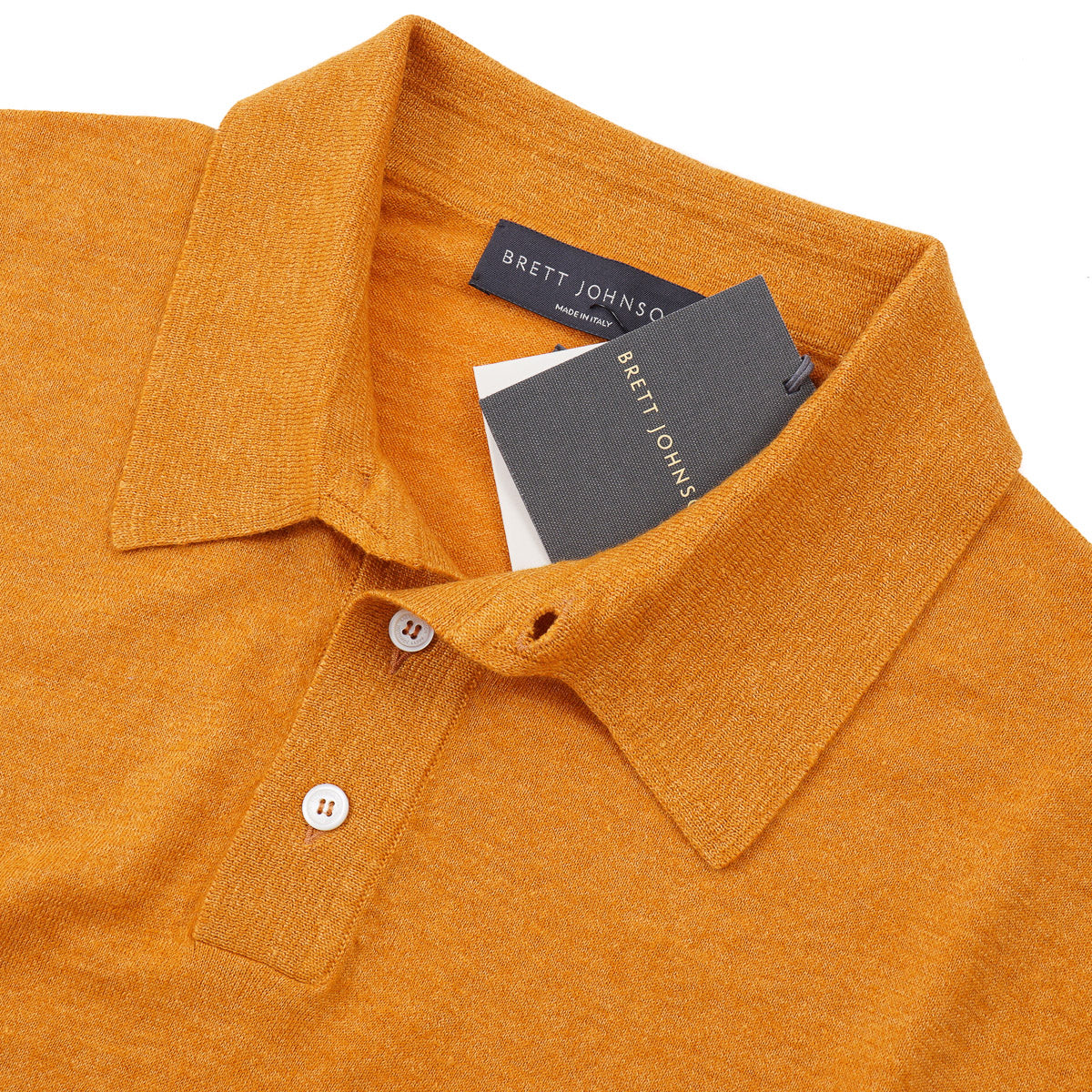 Brett Johnson Lightweight Linen-Cashmere Polo