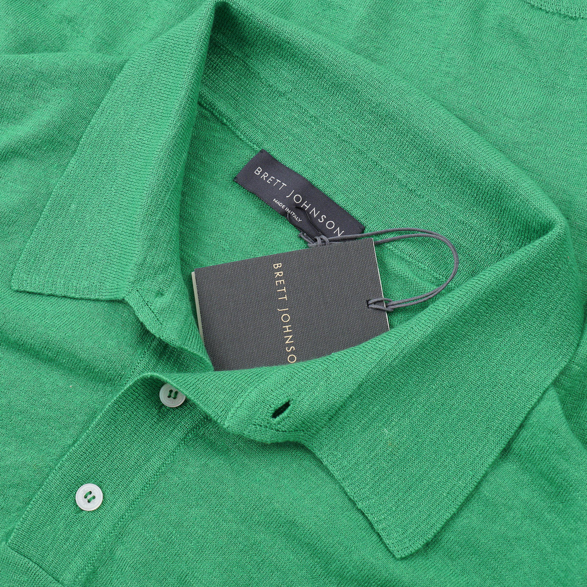 Brett Johnson Lightweight Linen-Cashmere Polo