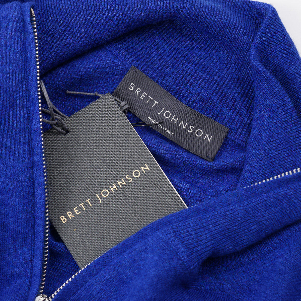 Brett Johnson Linen-Cashmere Full Zip Sweater