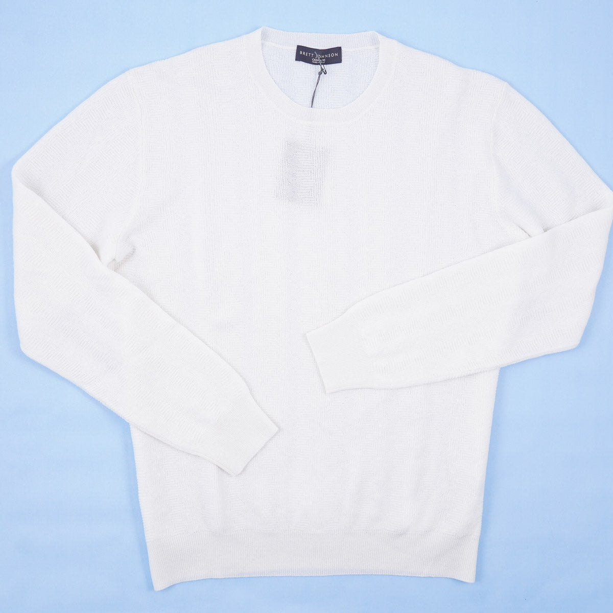 Brett Johnson Patterned Knit Cashmere Sweater