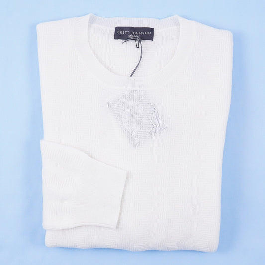 Brett Johnson Patterned Knit Cashmere Sweater