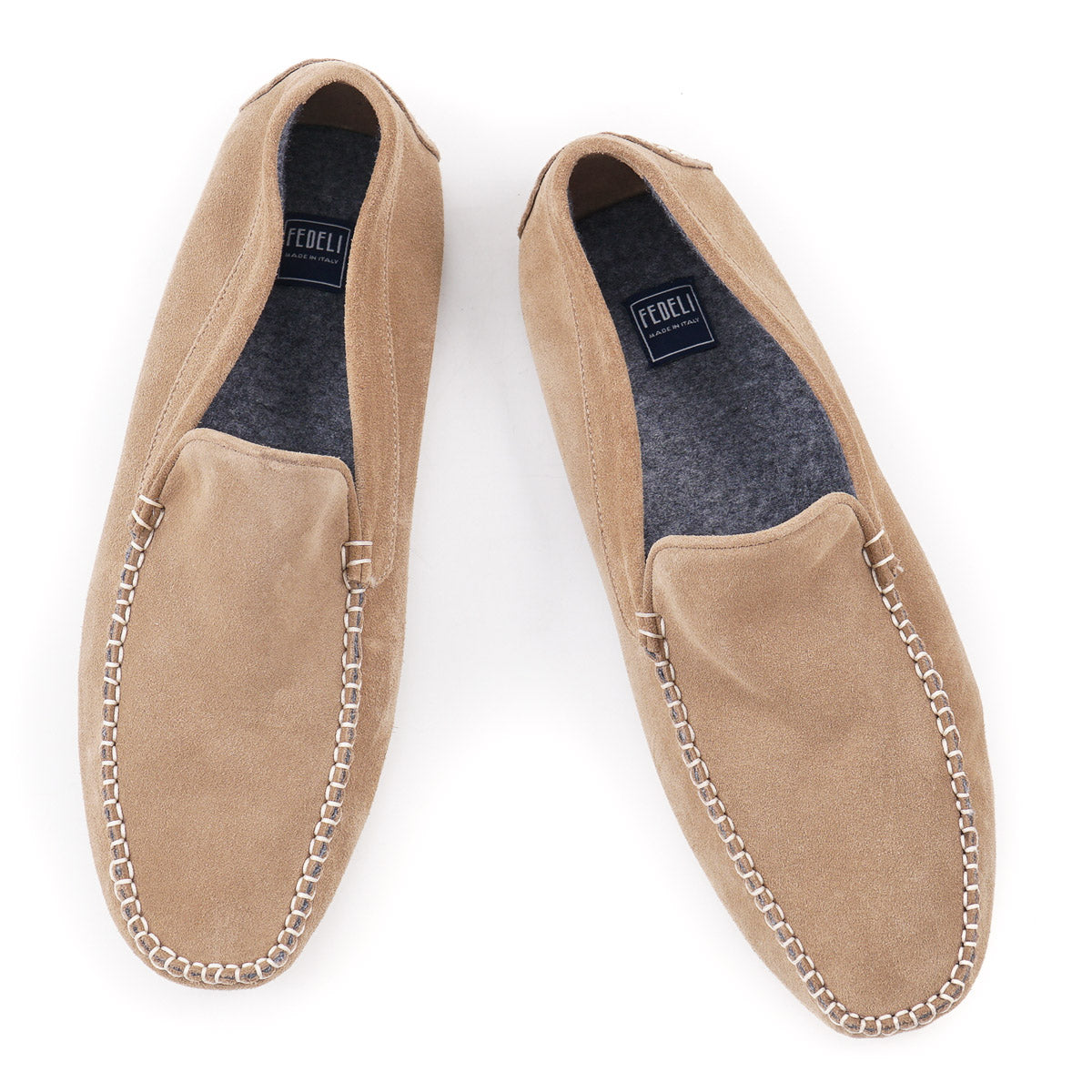Fedeli Cashmere-Lined Suede Slippers - Top Shelf Apparel