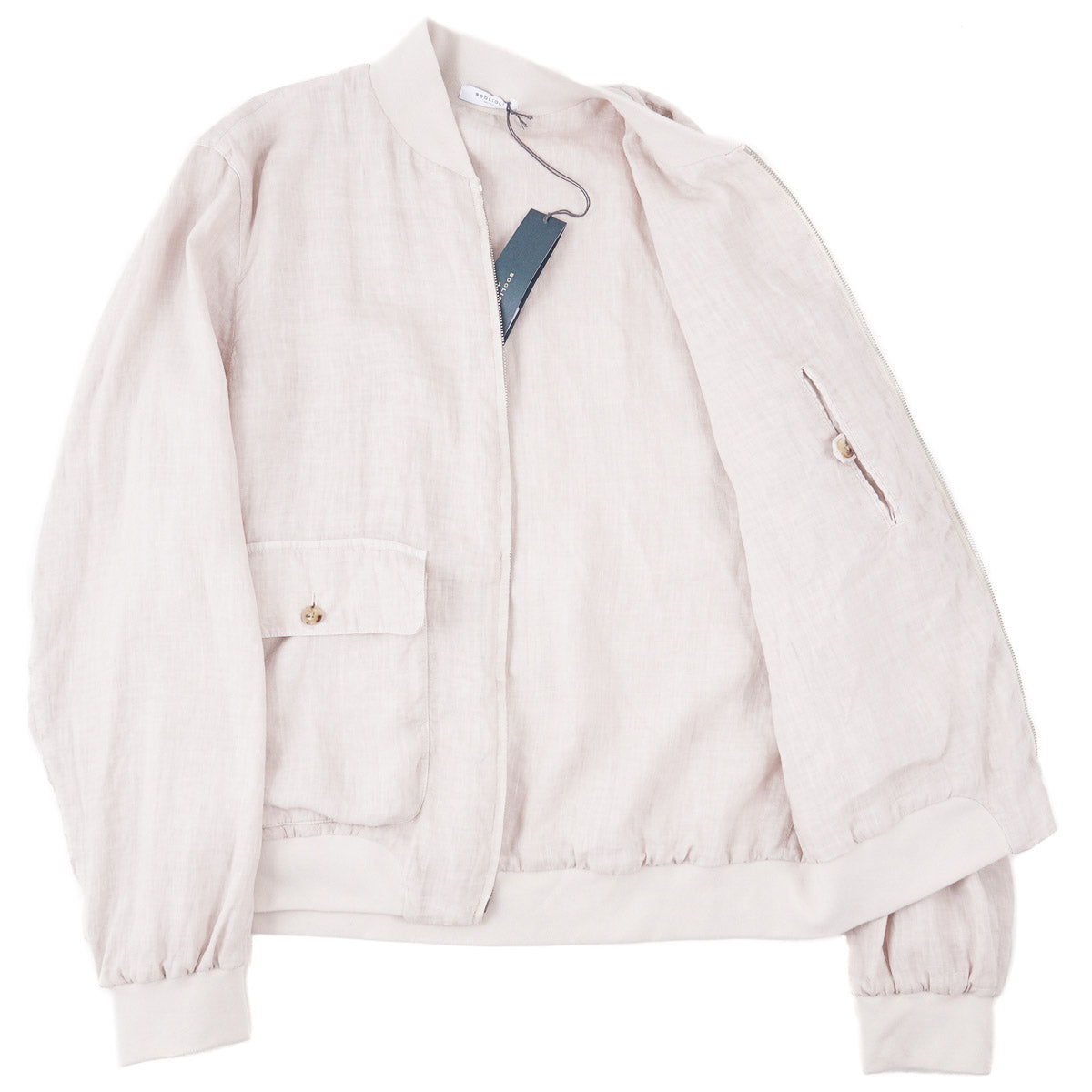 Boglioli Unlined Linen Bomber Jacket - Top Shelf Apparel