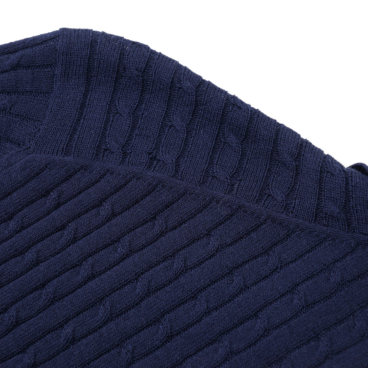 Mandelli Cable Knit Silk-Cotton Polo