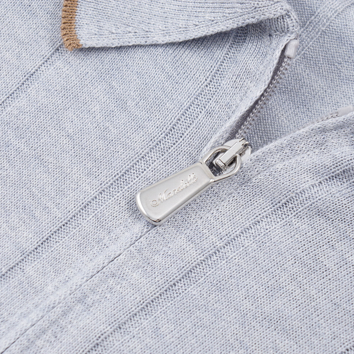 Mandelli Zip-Collar Silk Polo Shirt