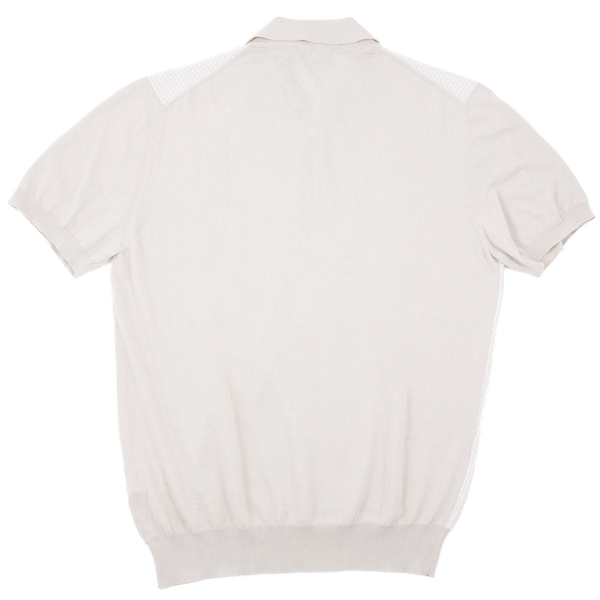Mandelli Zip-Collar Cotton-Silk Polo
