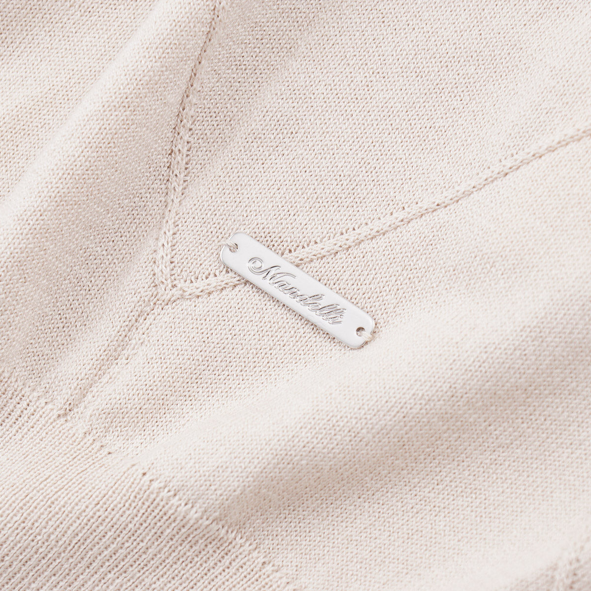 Mandelli Patterned Knit Silk-Cotton Polo