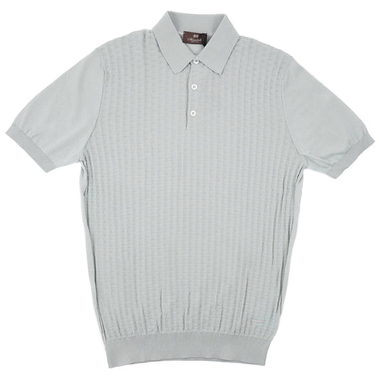 Mandelli Patterned Knit Cotton Polo
