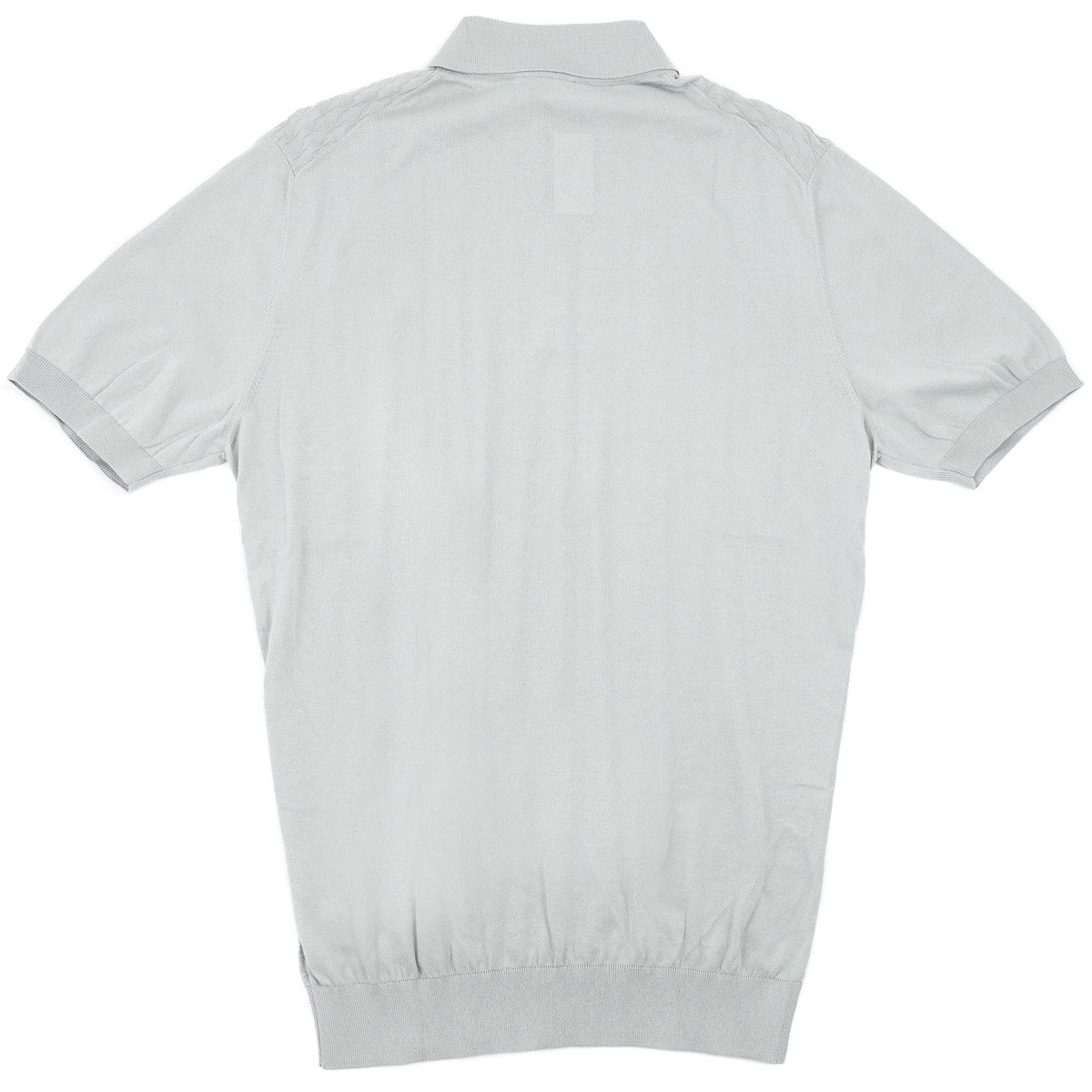 Mandelli Patterned Knit Cotton Polo