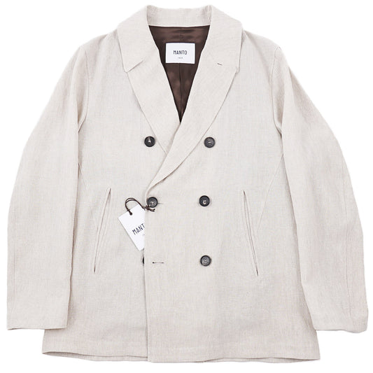 Manto Woven Linen Pea Coat - Top Shelf Apparel