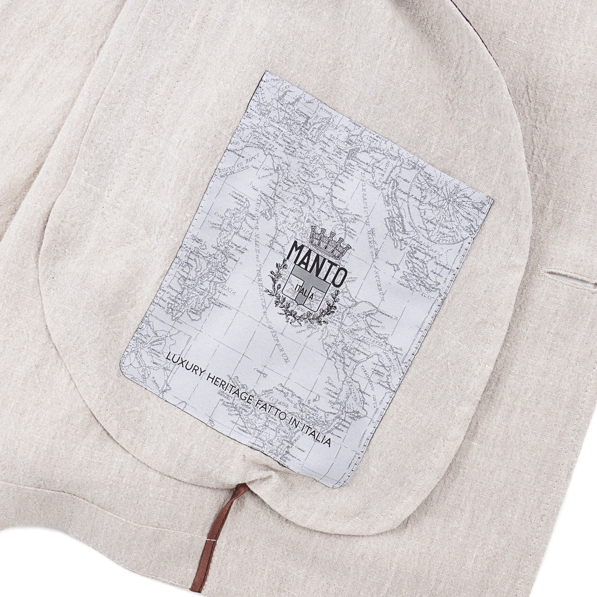 Manto Woven Linen Pea Coat