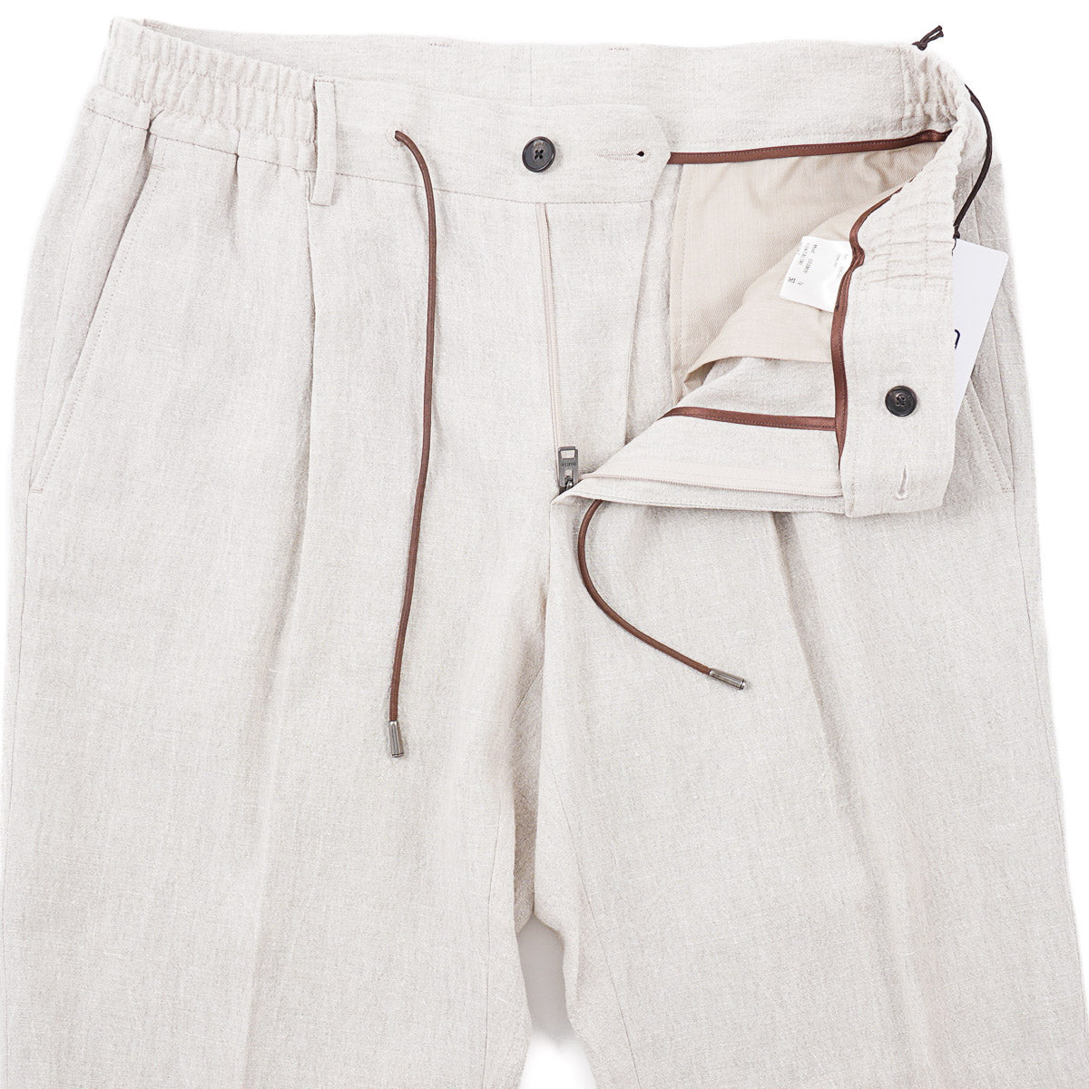 Manto Drawstring Waist Linen Pants