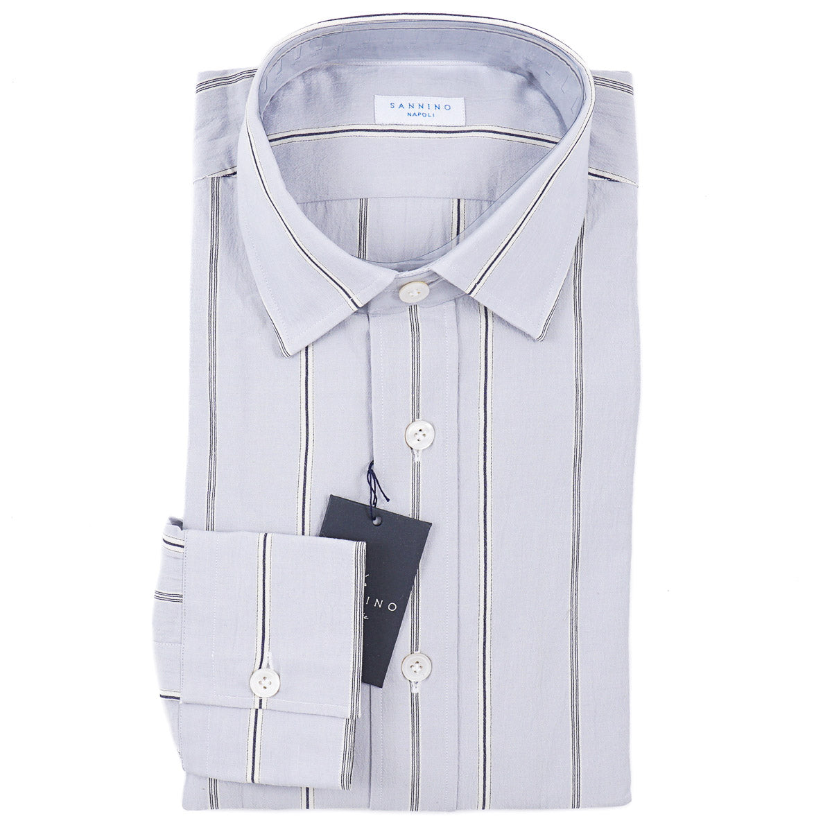 Sannino Tailored-Fit Cotton Dress Shirt - Top Shelf Apparel