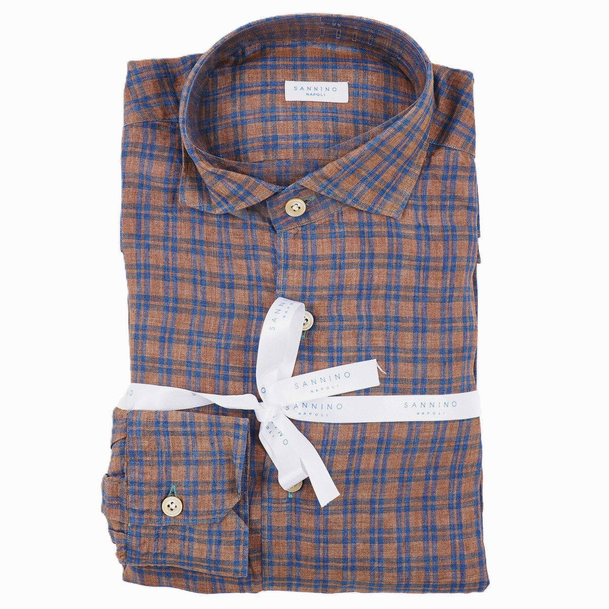 Sannino Slim-Fit Linen Dress Shirt