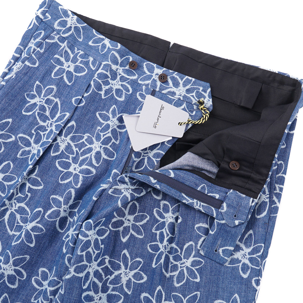 Sartorio Printed Denim Dress Pants - Top Shelf Apparel