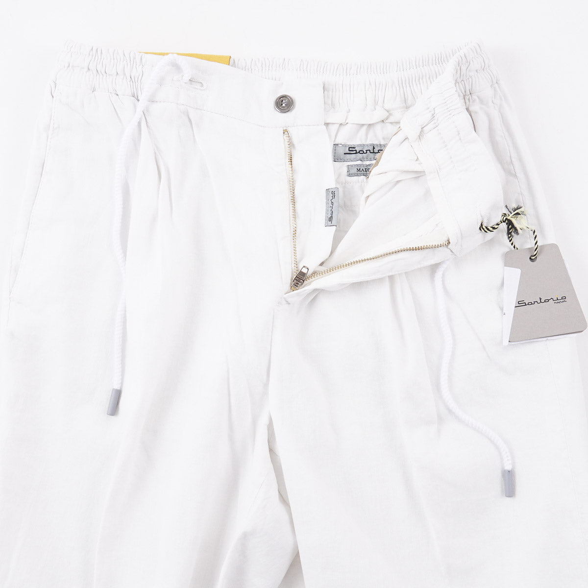 Sartorio Linen-Cotton Drawstring Pants - Top Shelf Apparel