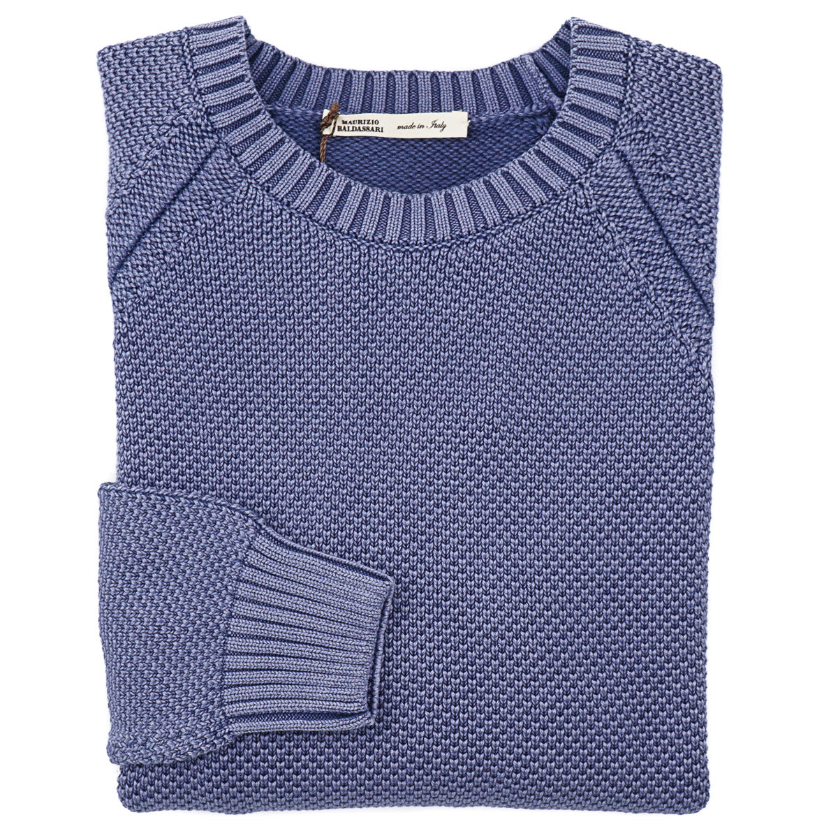 Maurizio Baldassari Piquet Knit Cotton Sweater