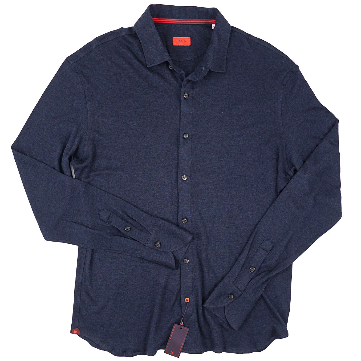 Isaia Soft Jersey Cashmere-Silk Shirt