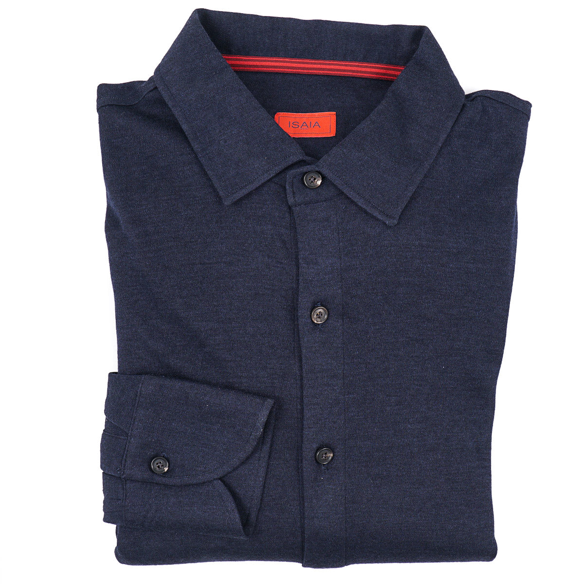 Isaia Soft Jersey Cashmere-Silk Shirt