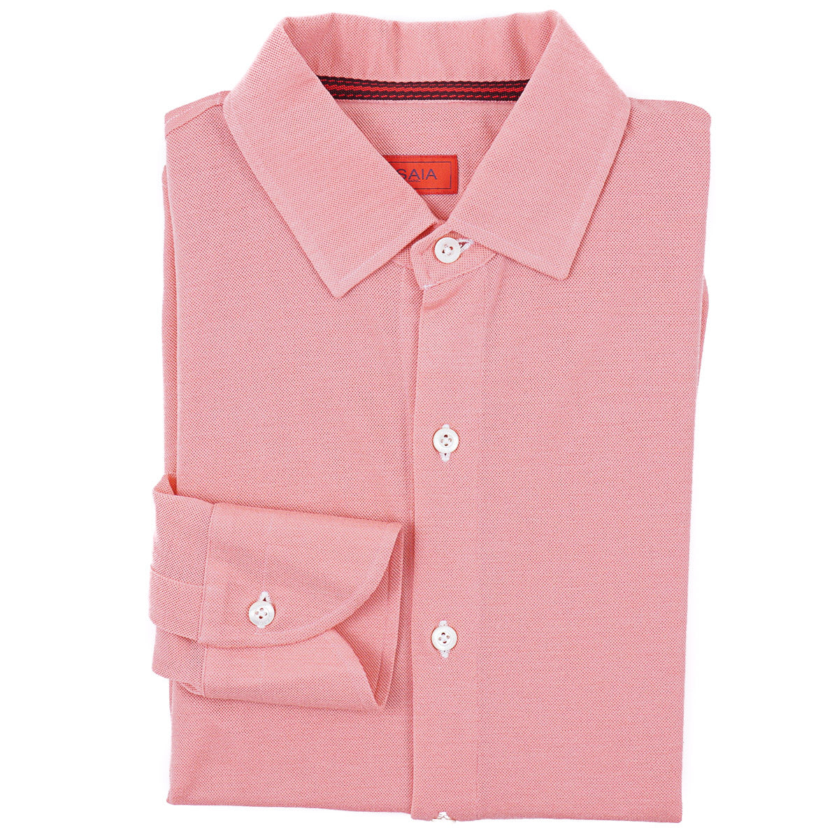 Isaia Pique Knit Cashmere-Silk Shirt