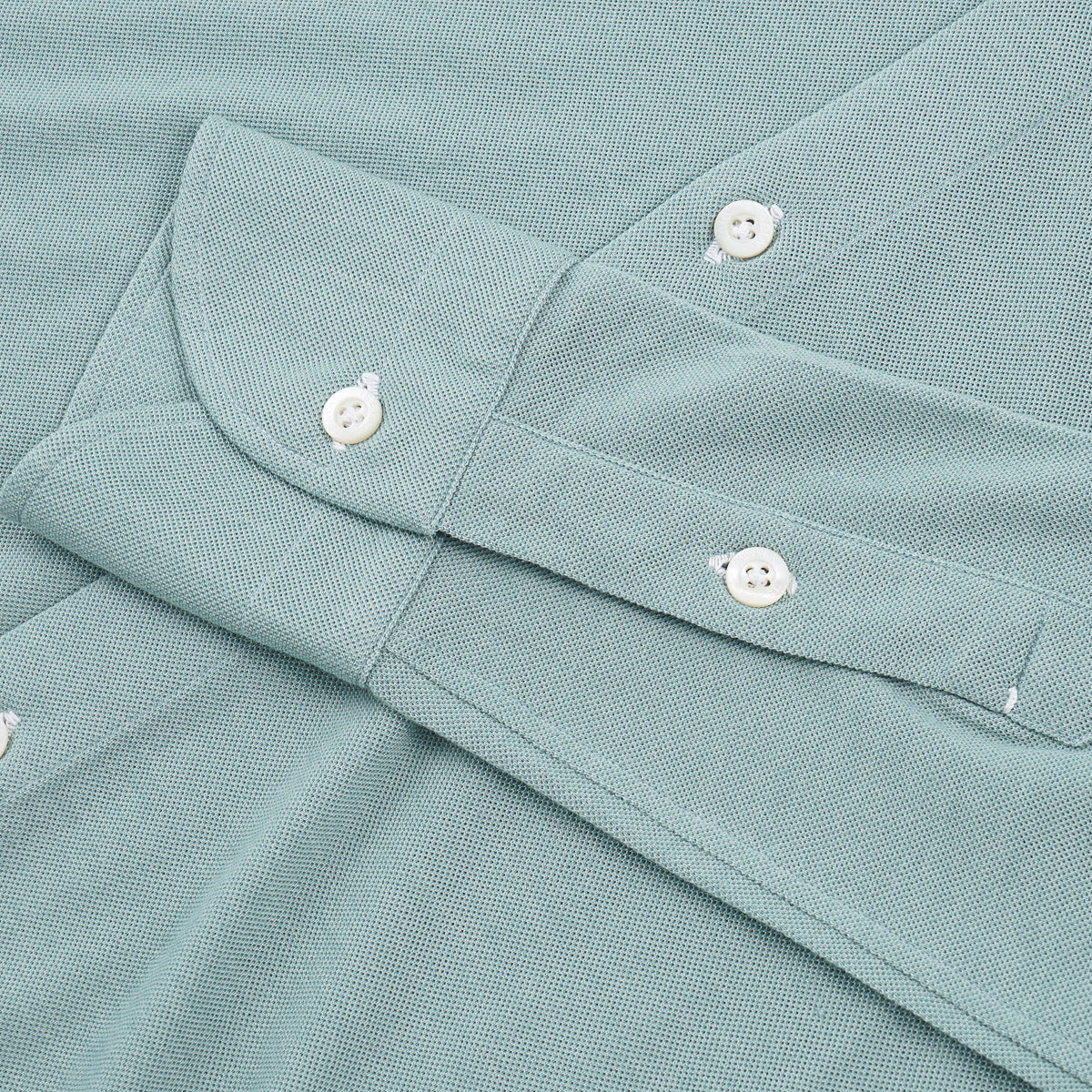 Isaia Pique Knit Cashmere-Silk Shirt