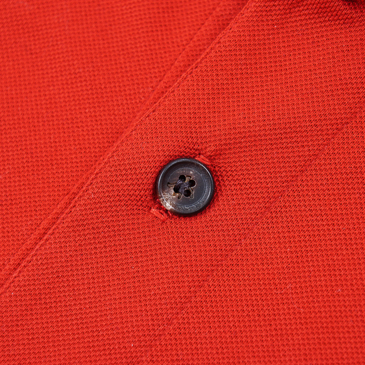 Isaia Pique Polo with Coral Branch