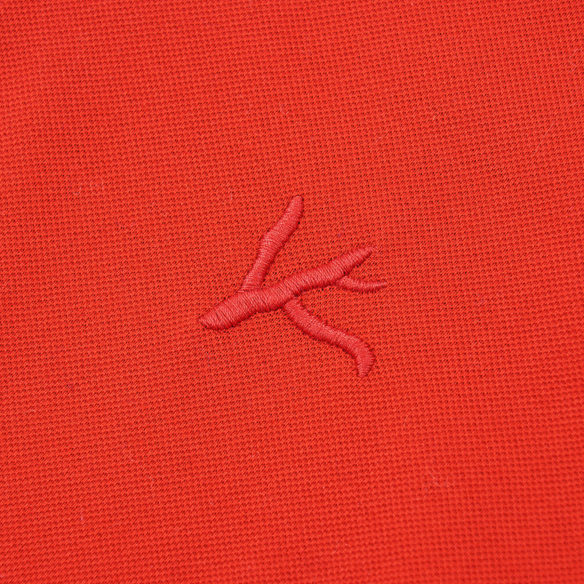 Isaia Pique Polo with Coral Branch