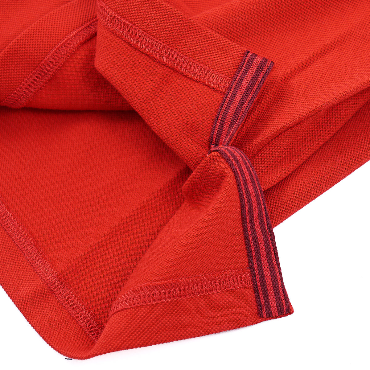 Isaia Pique Polo with Coral Branch