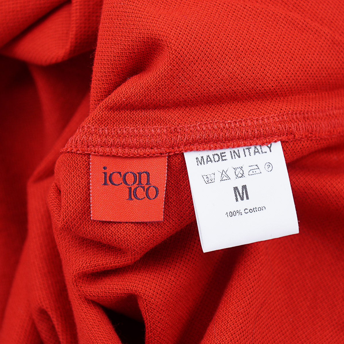 Isaia Pique Polo with Coral Branch