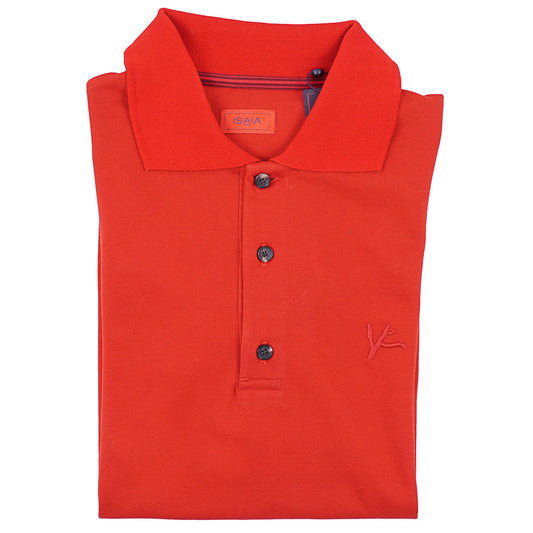 Isaia Pique Polo with Coral Branch - Top Shelf Apparel