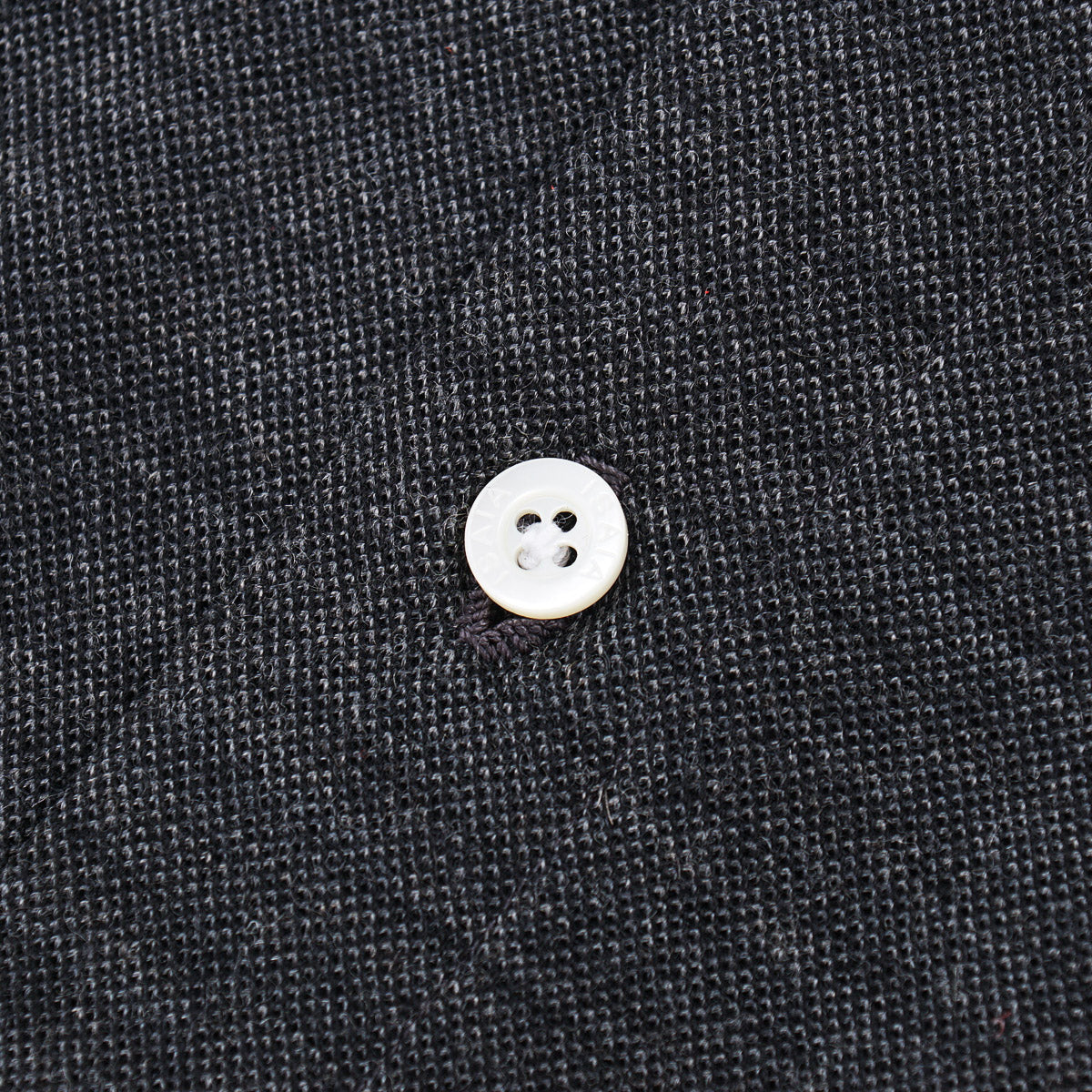 Isaia Short Sleeve Pique Wool Shirt
