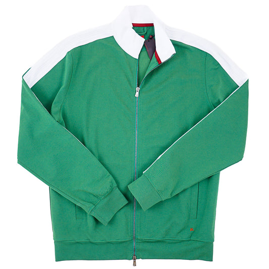 Isaia Jersey Cotton Track Jacket Sweatshirt