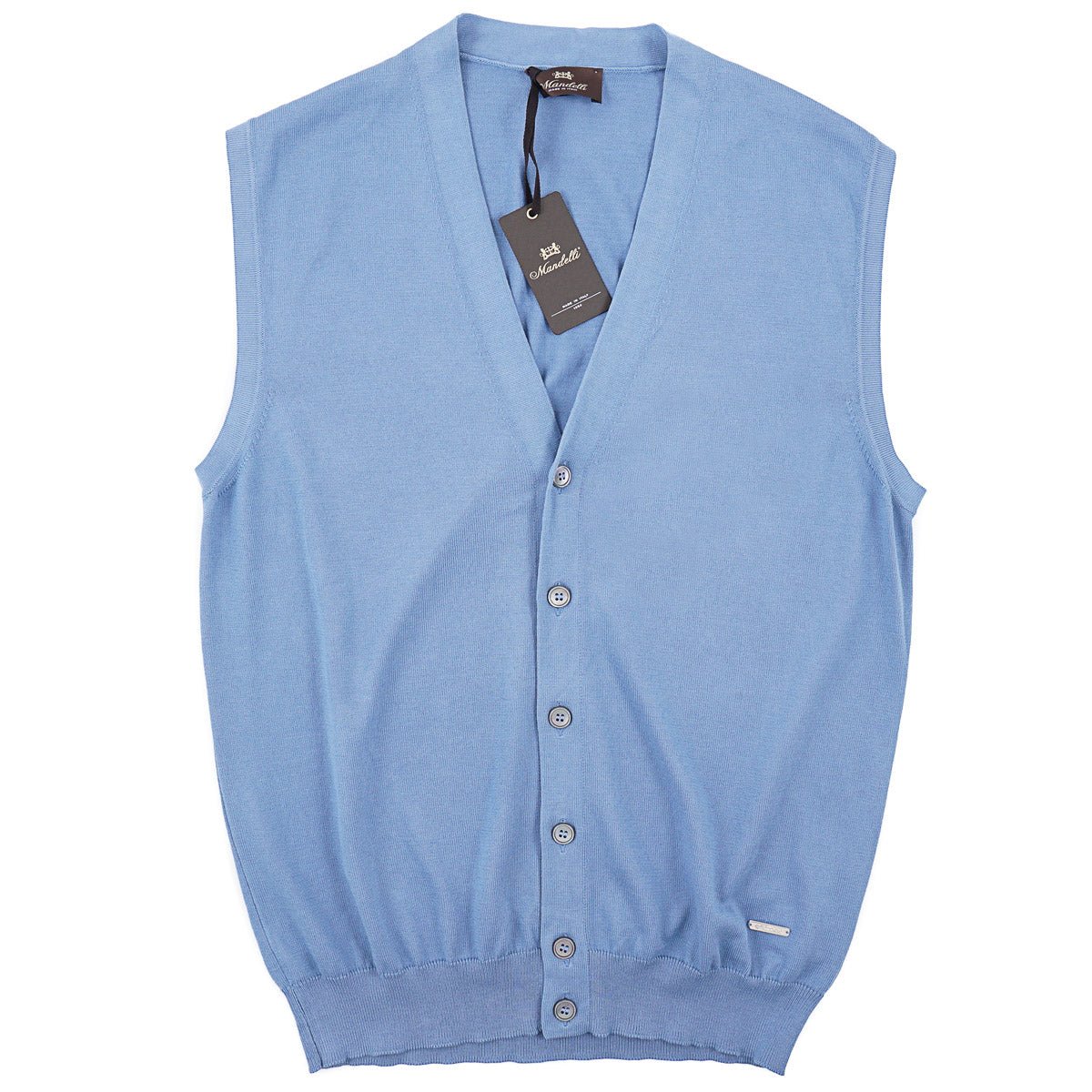 Mandelli Cotton Cardigan Sweater Vest