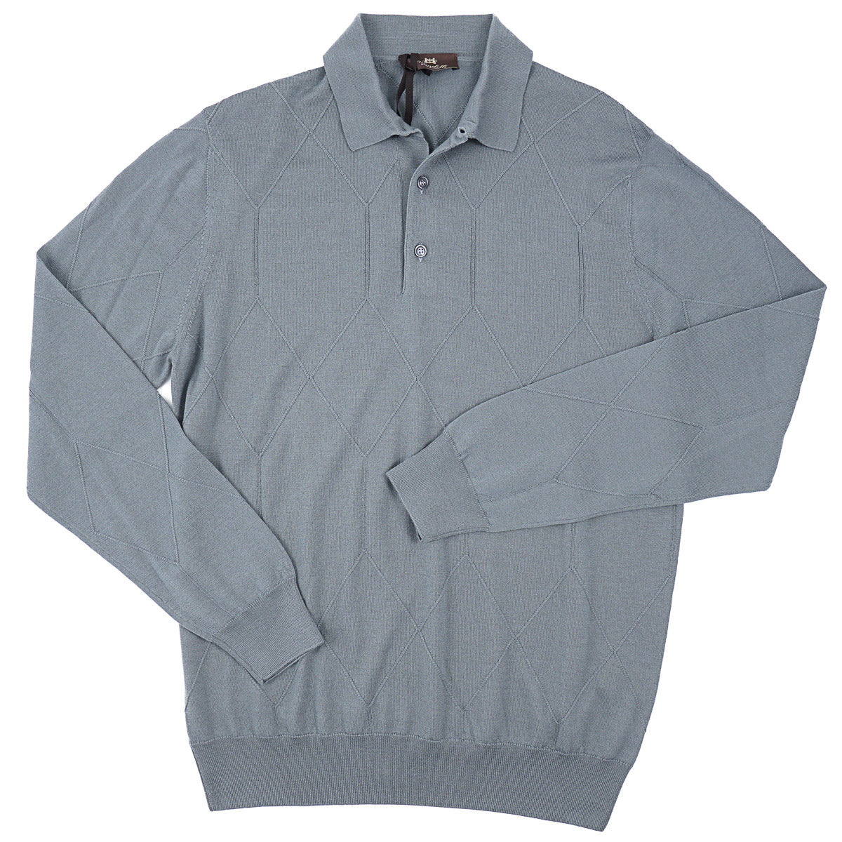 Mandelli Light Merino Wool Polo Sweater