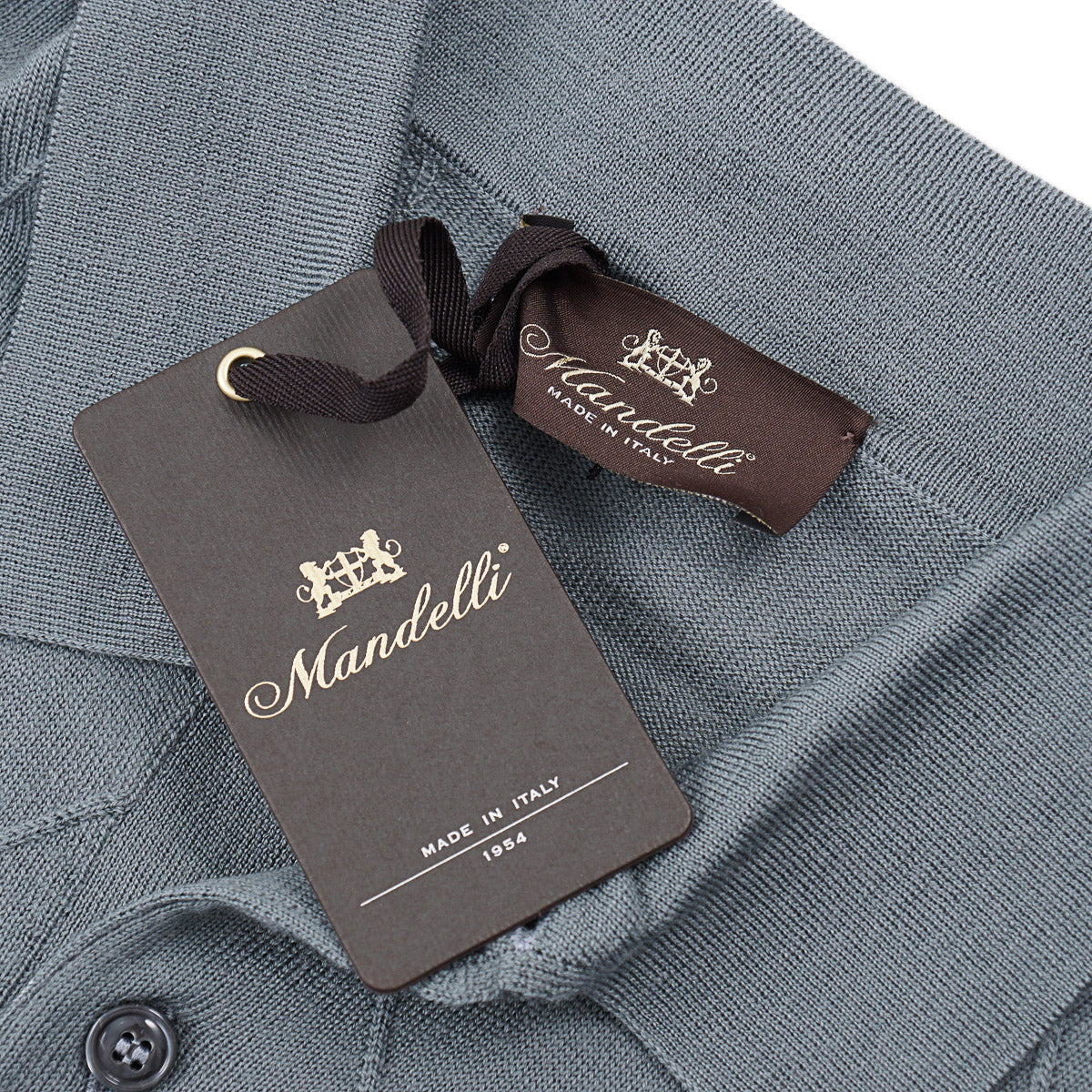 Mandelli Light Merino Wool Polo Sweater