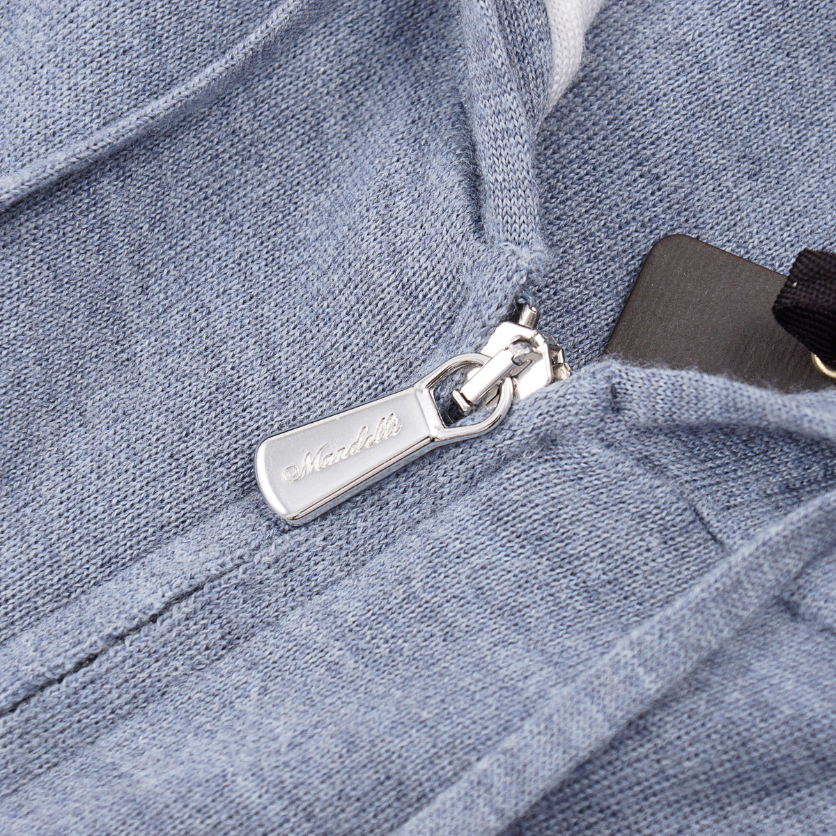 Mandelli Full-Zip Wool Hooded Sweater