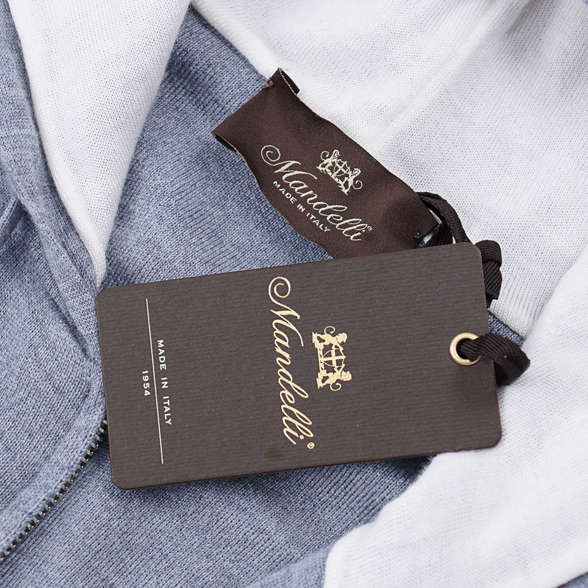 Mandelli Full-Zip Wool Hooded Sweater