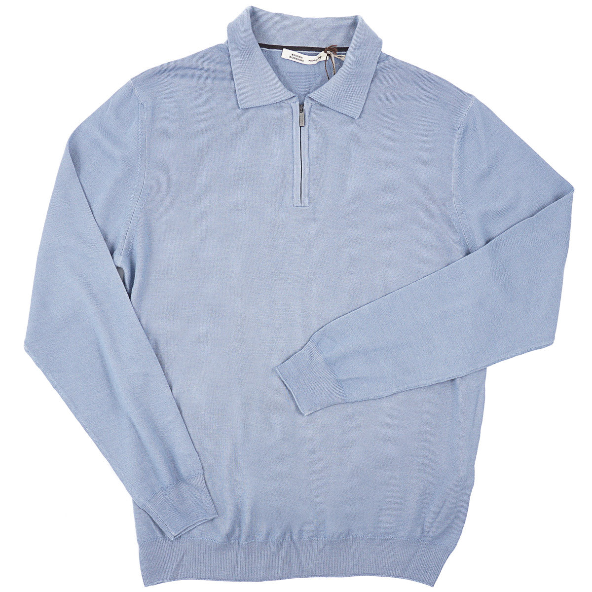 Maurizio Baldassari Wool Zip Polo Sweater