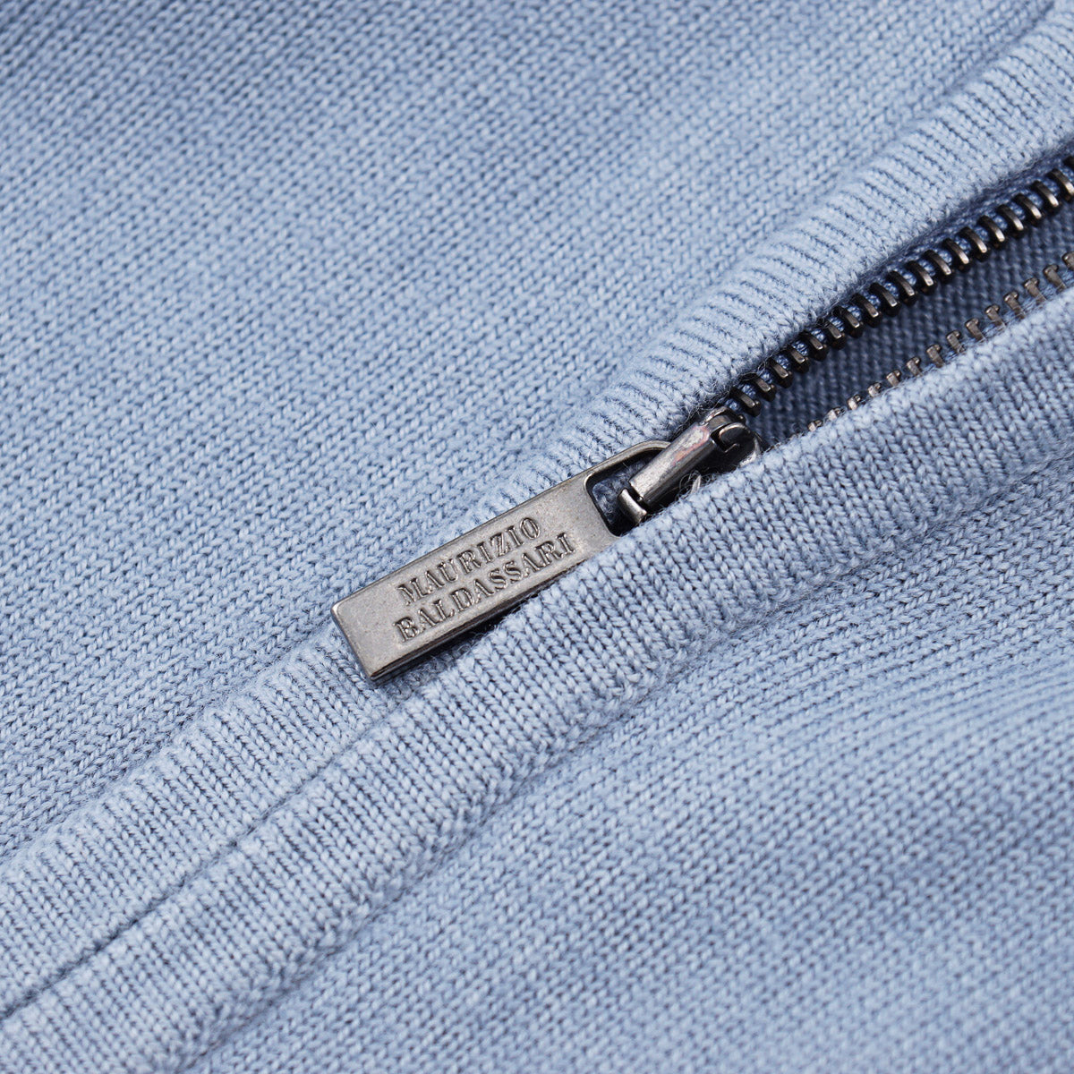 Maurizio Baldassari Wool Zip Polo Sweater