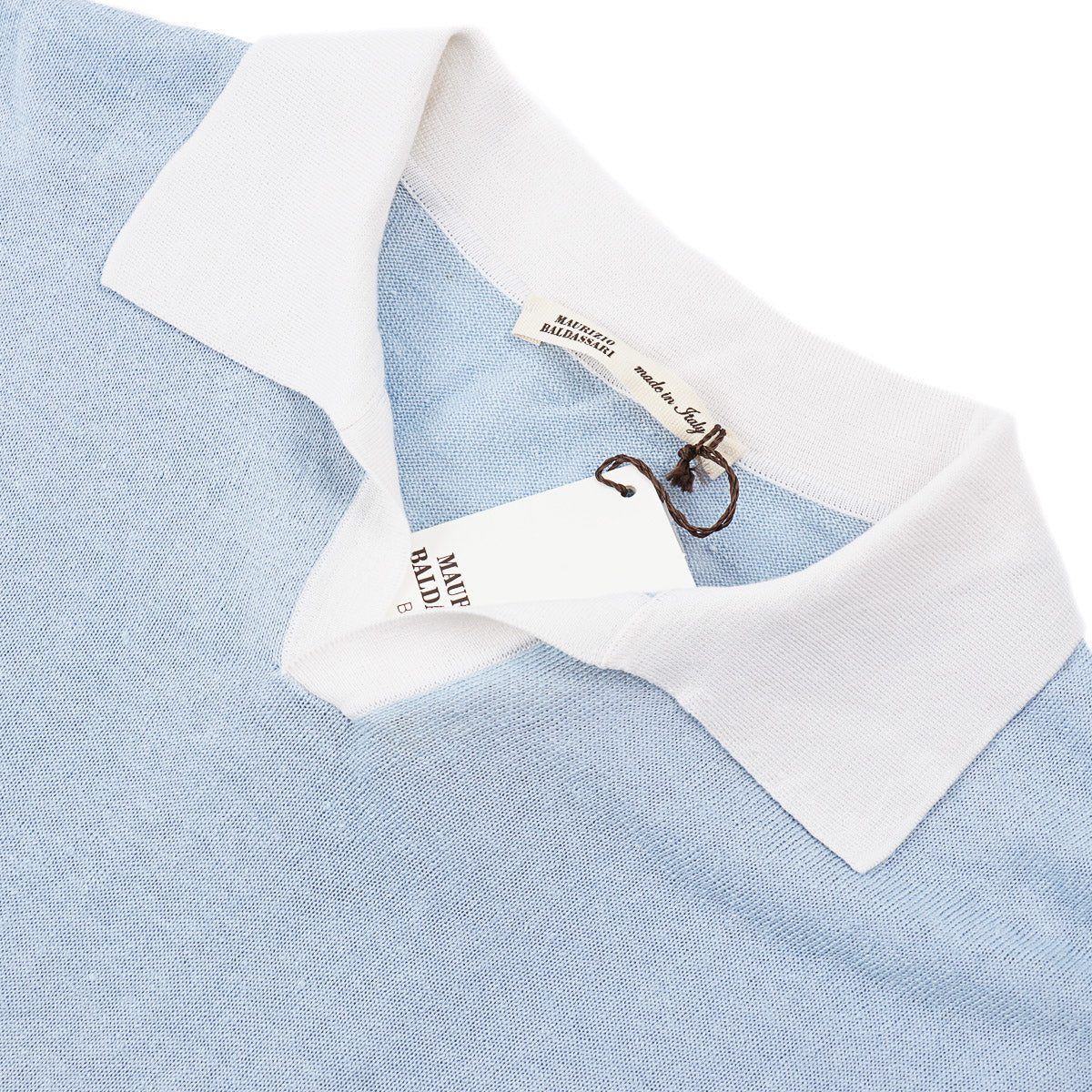 Maurizio Baldassari Knit Linen-Silk-Cotton Polo