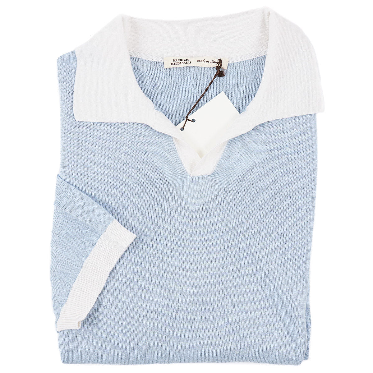 Maurizio Baldassari Knit Linen-Silk-Cotton Polo