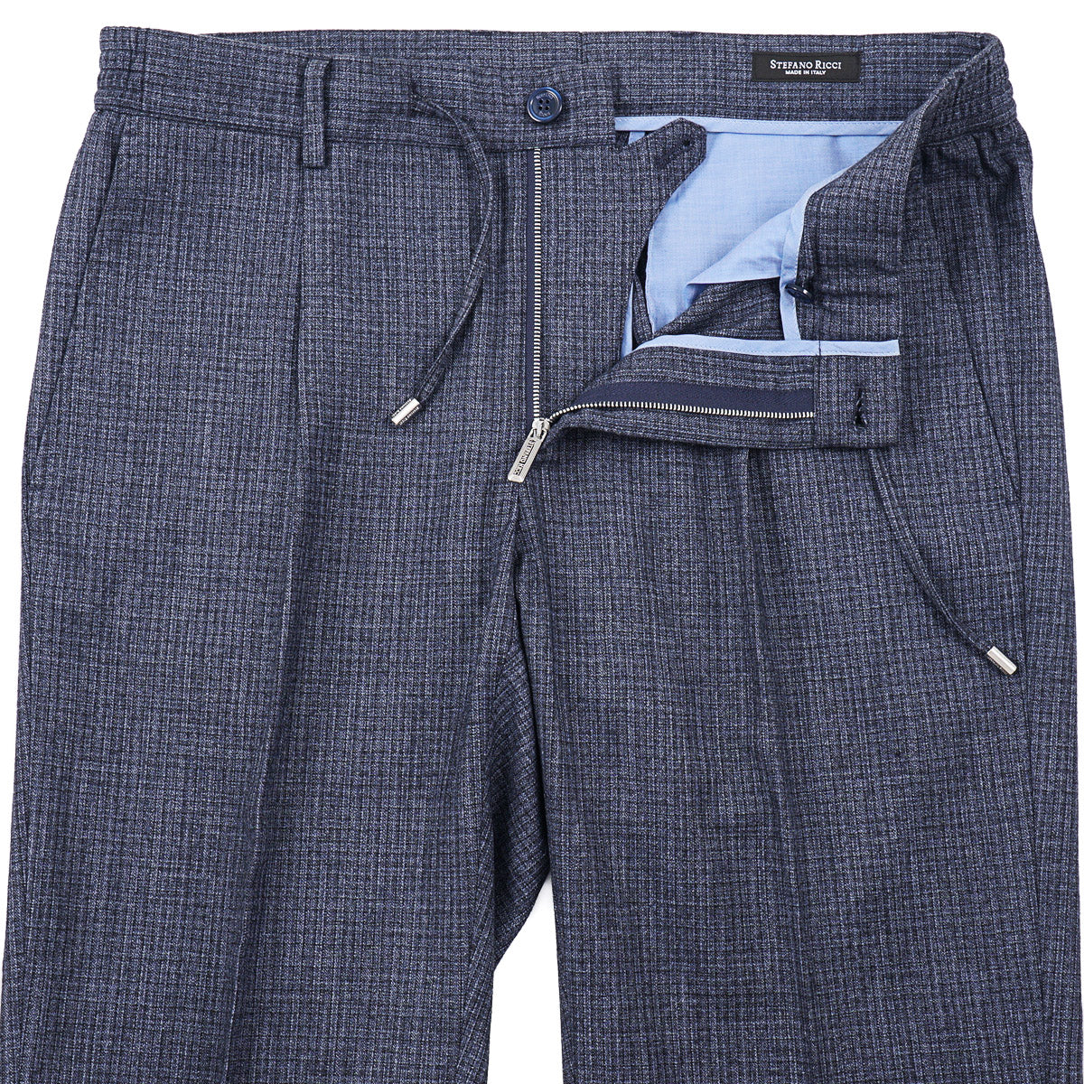 Stefano Ricci Wool-Cashmere-Cotton Drawstring Pants