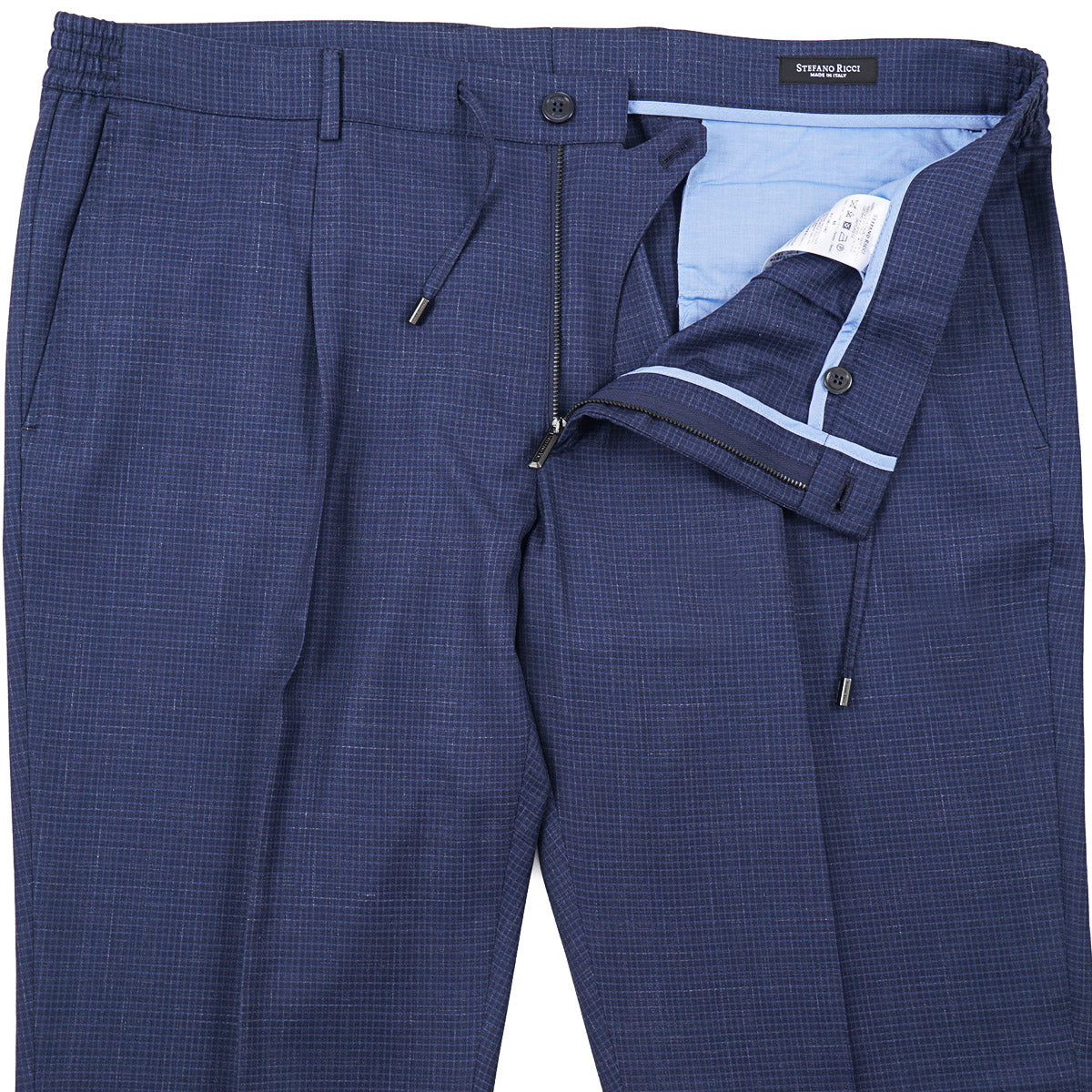 Stefano Ricci Wool-Silk-Linen Drawstring Pants