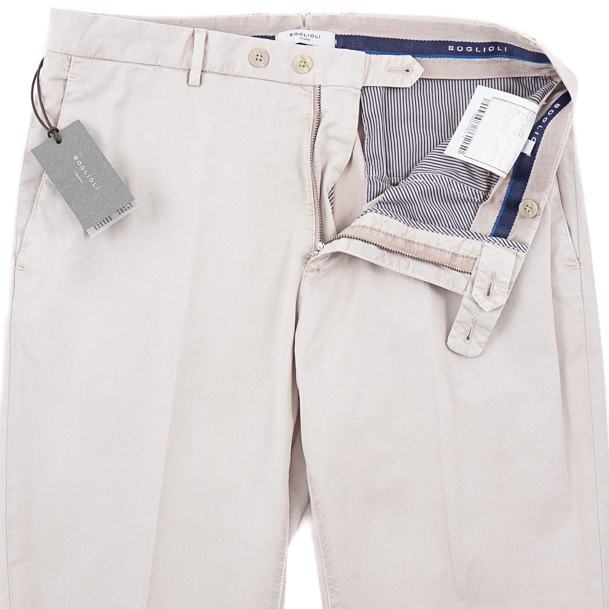 Boglioli Tailored-Fit Cotton Pants
