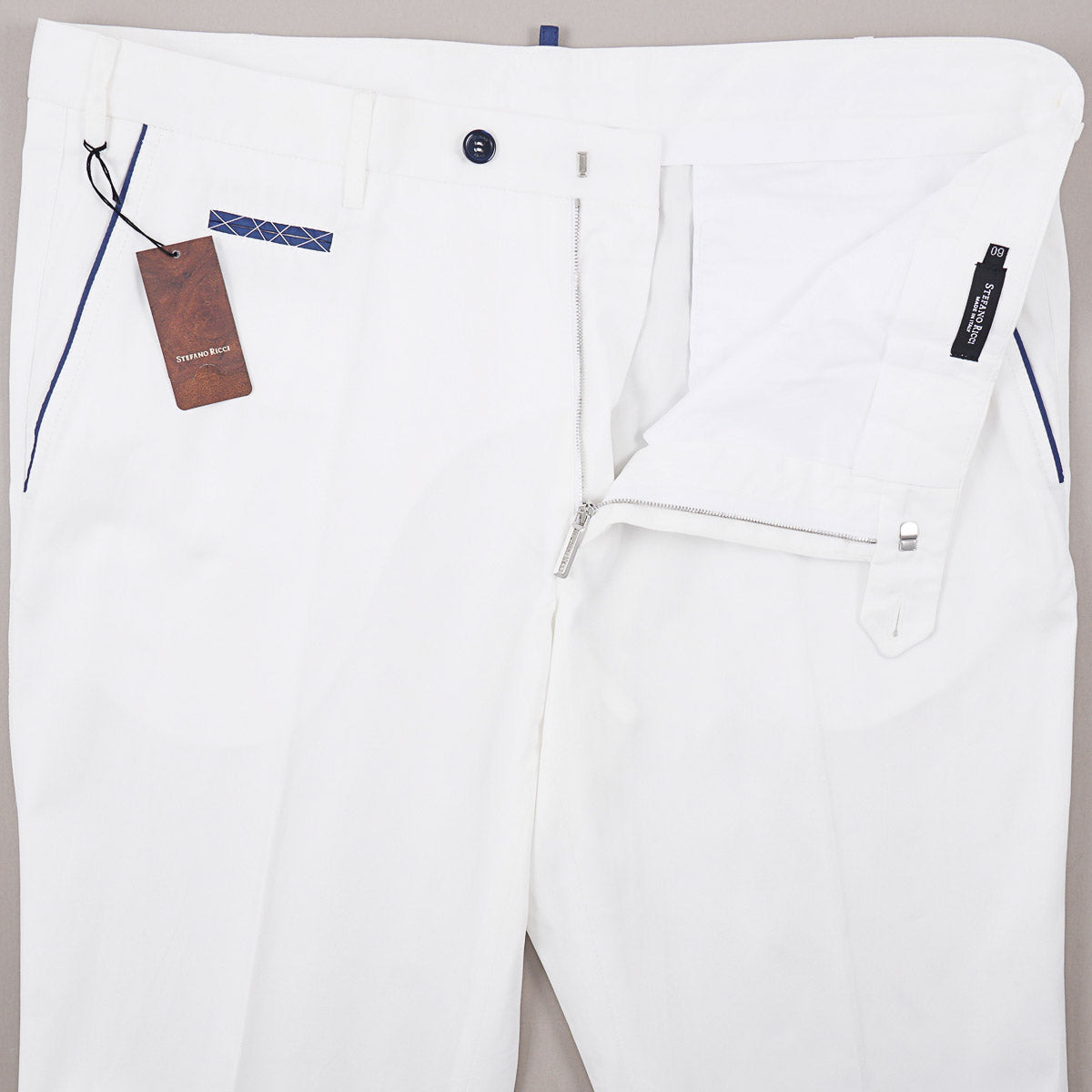Stefano Ricci Cotton Trousers with Contrast Trim